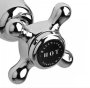 Bayswater Black & Chrome Crosshead Mono Basin Mixer with Hex Collar - Stock Clearance