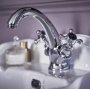 Bayswater Black & Chrome Crosshead Mono Basin Mixer with Hex Collar - Stock Clearance