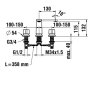 Laufen The New Classic 3 Hole Basin Mixer with 130mm Projection - Chrome