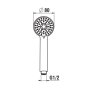 Laufen Stella 3F Handspray Shower Head - Matt Black