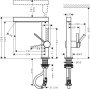 Hansgrohe Finoris Single Lever Basin Mixer 230 with Pull-Out Spray, 2jet & Push-Open Waste Set