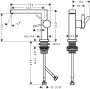 Hansgrohe Tecturis E Single Lever Basin Mixer 110 Fine Coolstart Ecosmart+ with Push-Open Waste Set