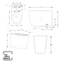 The White Space Lab Rimless Comfort Height Closed Back Close Coupled Toilet - White