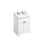 Burlington 650mm Vanity Unit with Two Doors & Basin - Matt White