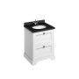 Burlington 650mm Vanity Unit with Two Drawers & Basin - Matt White