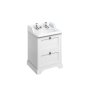 Burlington 650mm Vanity Unit with Two Drawers & Basin - Matt White