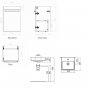 The White Space Scene 1 - Door Wall Hung Vanity Unit - Right Handed Hinge - 450mm Wide -