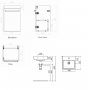 The White Space Scene 1 - Door Wall Hung Vanity Unit - Right Handed Hinge - 450mm Wide -