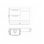 The White Space Scene L shape Basin Unit with 2 Drawers -