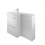 The White Space Scene L shape Basin Unit with 2 Drawers -