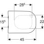 Geberit Smyle Standard Close Square Toilet Seat & Cover