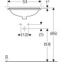 Geberit VariForm 450mm Rectangular Undercounter Basin - With Overflow