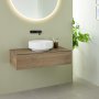 Geberit VariForm 900mm One Drawer Hickory Vanity Unit for Lay-On Basin