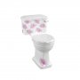 Burlington Bespoke Botanical Pink Close Coupled WC Suite with Cistern