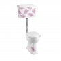 Burlington Bespoke Botanical Pink WC Suite with Low Level Cistern