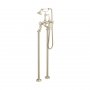 Booth & Co. Axbridge Cross Floor Standing Bath Shower Mixer - Nickel