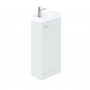 Vado Cameo 400mm Floor Mounted Cloakroom Unit with Reversable Door - Arctic White