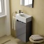 Ideal Standard Eurovit+ 35cm Guest Basin Unit with 1 Door - Mid Grey