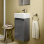 Ideal Standard Eurovit+ 35cm Guest Basin Unit with 1 Door - Mid Grey