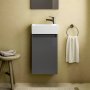 Ideal Standard Eurovit+ 35cm Guest Basin Unit with 1 Door - Mid Grey