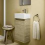 Ideal Standard Eurovit+ 35cm Guest Basin Unit with 1 Door - Natural Oak