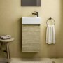 Ideal Standard Eurovit+ 35cm Guest Basin Unit with 1 Door - Natural Oak