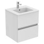 Ideal Standard Eurovit+ 50cm Wall Mounted Vanity Unit with 2 Drawers - Gloss White