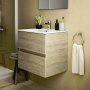 Ideal Standard Eurovit+ 60cm Wall Mounted Vanity Unit with 2 Drawers - Natural Oak