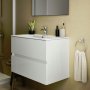 Ideal Standard Eurovit+ 70cm Wall Mounted Vanity Unit with 2 Drawers - Gloss White