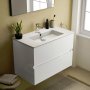 Ideal Standard Eurovit+ 70cm Wall Mounted Vanity Unit with 2 Drawers - Gloss White