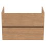 Ideal Standard Eurovit+ 80cm Wall Mounted Vanity Unit with 2 Drawers - Natural Oak