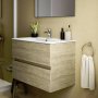 Ideal Standard Eurovit+ 80cm Wall Mounted Vanity Unit with 2 Drawers - Natural Oak