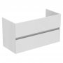 Ideal Standard Eurovit+ 100cm Wall Mounted Vanity Unit with 2 Drawers - Gloss White