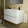 Ideal Standard Eurovit+ 100cm Wall Mounted Vanity Unit with 2 Drawers - Gloss White