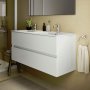 Ideal Standard Eurovit+ 120cm Wall Mounted Vanity Unit with 2 Drawers - Gloss White