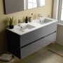 Ideal Standard Eurovit+ 120cm Wall Mounted Vanity Unit with 2 Drawers - Mid Grey