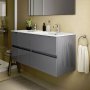 Ideal Standard Eurovit+ 120cm Wall Mounted Vanity Unit with 4 Drawers - Mid Grey