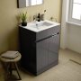 Ideal Standard Eurovit+ 60cm Floor Standing Vanity Unit with 2 Doors - Mid Grey