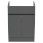 Ideal Standard Eurovit+ 60cm Floor Standing Vanity Unit with 2 Doors - Mid Grey