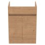 Ideal Standard Eurovit+ 60cm Floor Standing Vanity Unit with 2 Doors - Natural Oak