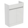 Ideal Standard Eurovit+ 65cm Semi Countertop Basin Unit with 2 Doors - Gloss White