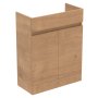 Ideal Standard Eurovit+ 65cm Semi Countertop Basin Unit with 2 Doors - Natural Oak