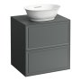 Laufen The New Classic 600mm Drawer Element for Bowl with Two Drawers - Traffic Grey