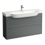 Laufen The New Classic 1200mm Vanity Unit with Two Drawers - Traffic Grey