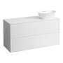 Laufen The New Classic 1200mm Drawer Element with Right Hand Cutout with Two Drawers - Gloss White