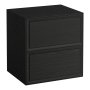 Laufen The New Classic 600mm Drawer Element for Basin (without cutout) with Two Drawers - Blacked Oak