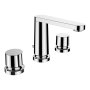 Laufen The New Classic 3 Hole Basin Mixer and Pop Up Waste with 130mm Projection - Chrome