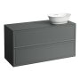 Laufen The New Classic 1200mm Drawer Element with Right Hand Cutout with Two Drawers - Traffic Grey