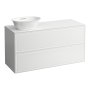 Laufen The New Classic 1200mm Drawer Element with Left Hand Cutout with Two Drawers - Gloss White