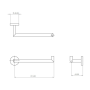 Abacus Iso Pro Towel Bar - Brushed Brass